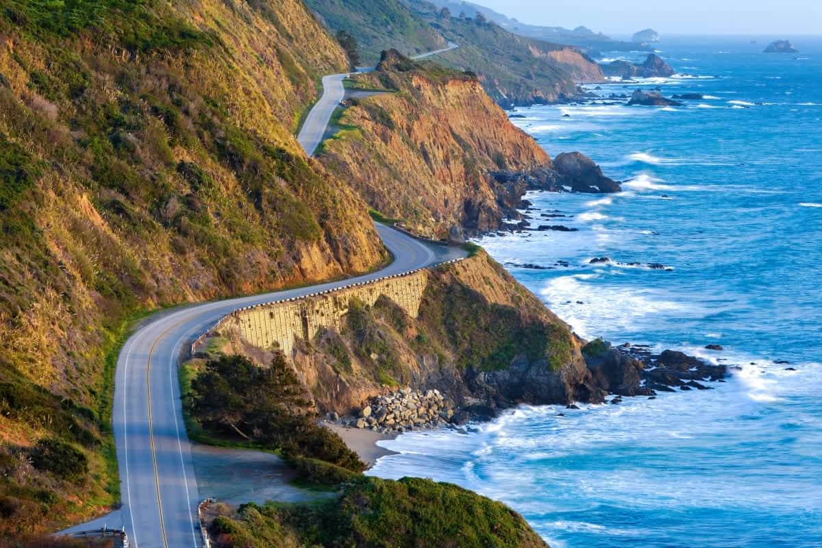 Pacific Coast Highway at southern end of Big Sur California