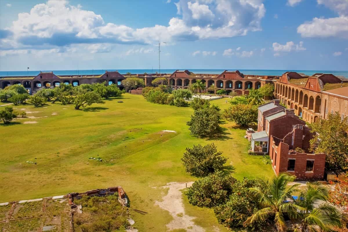 Courtyard of Fort Jefferson in Dry Tortugas National Park, Florida