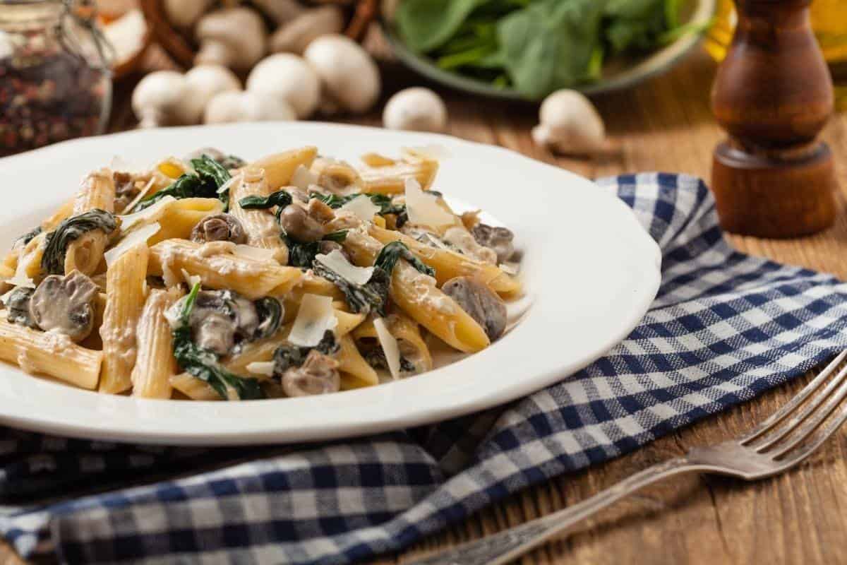 Dried mushroom pasta