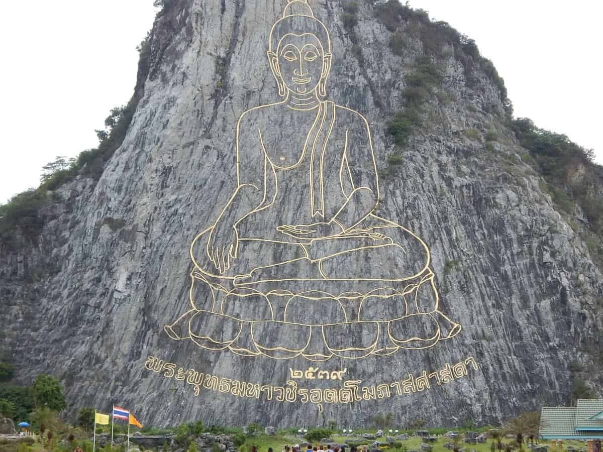 Buddha Engraving At Khao Chi Chan