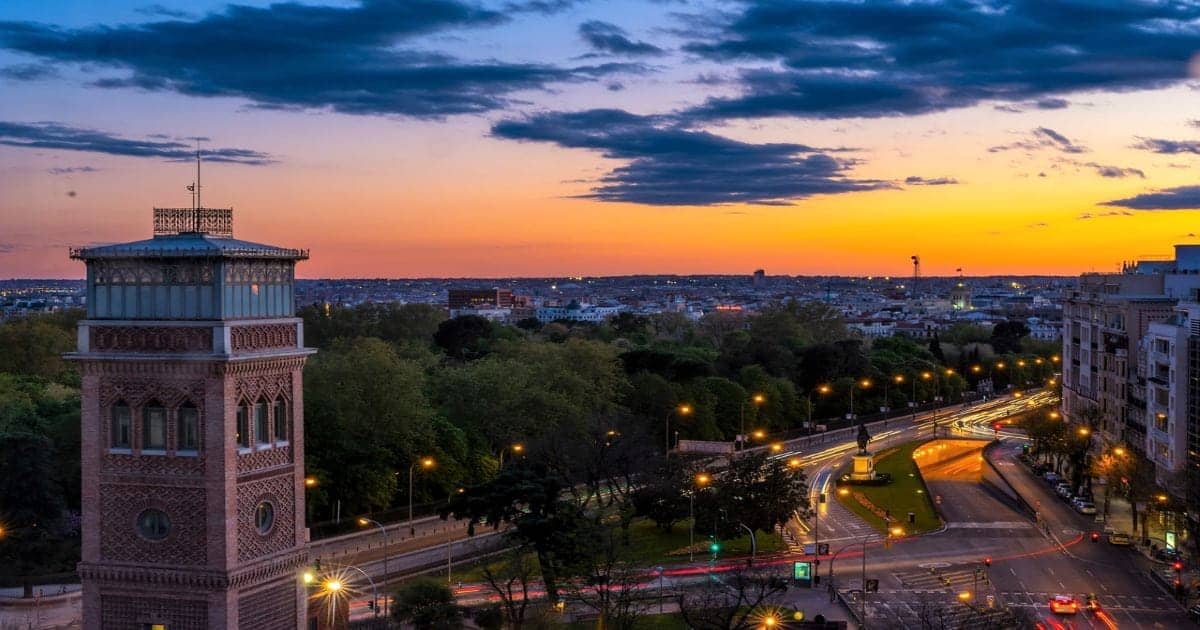 sky monument Madrid City Spain Featured