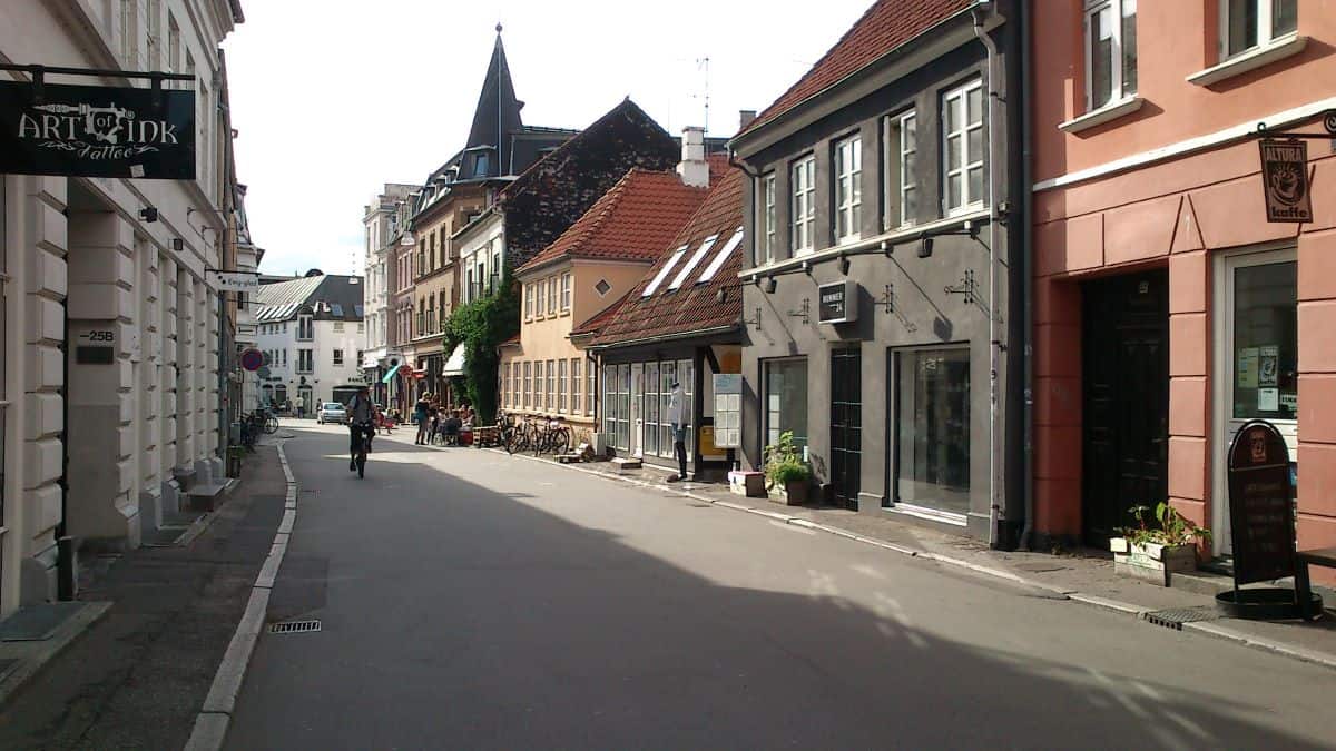 Graven Street in Latin Quarter Aarhus