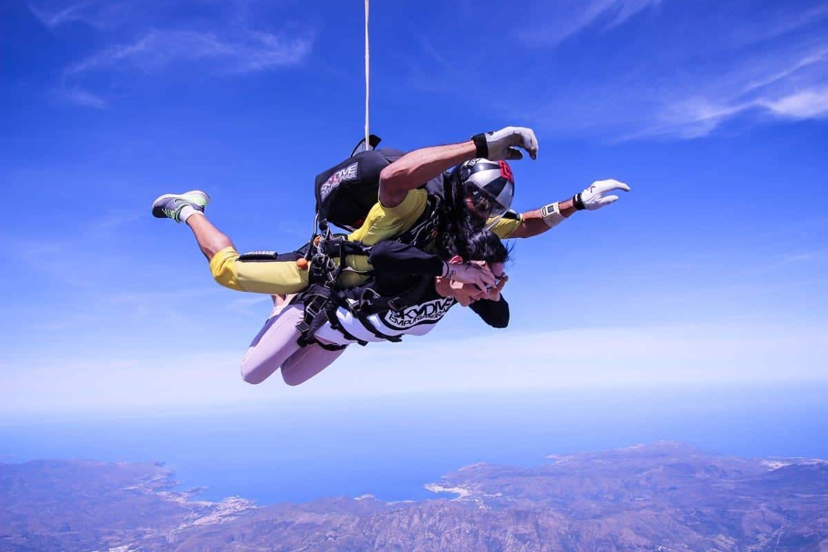 Skydiving in spain