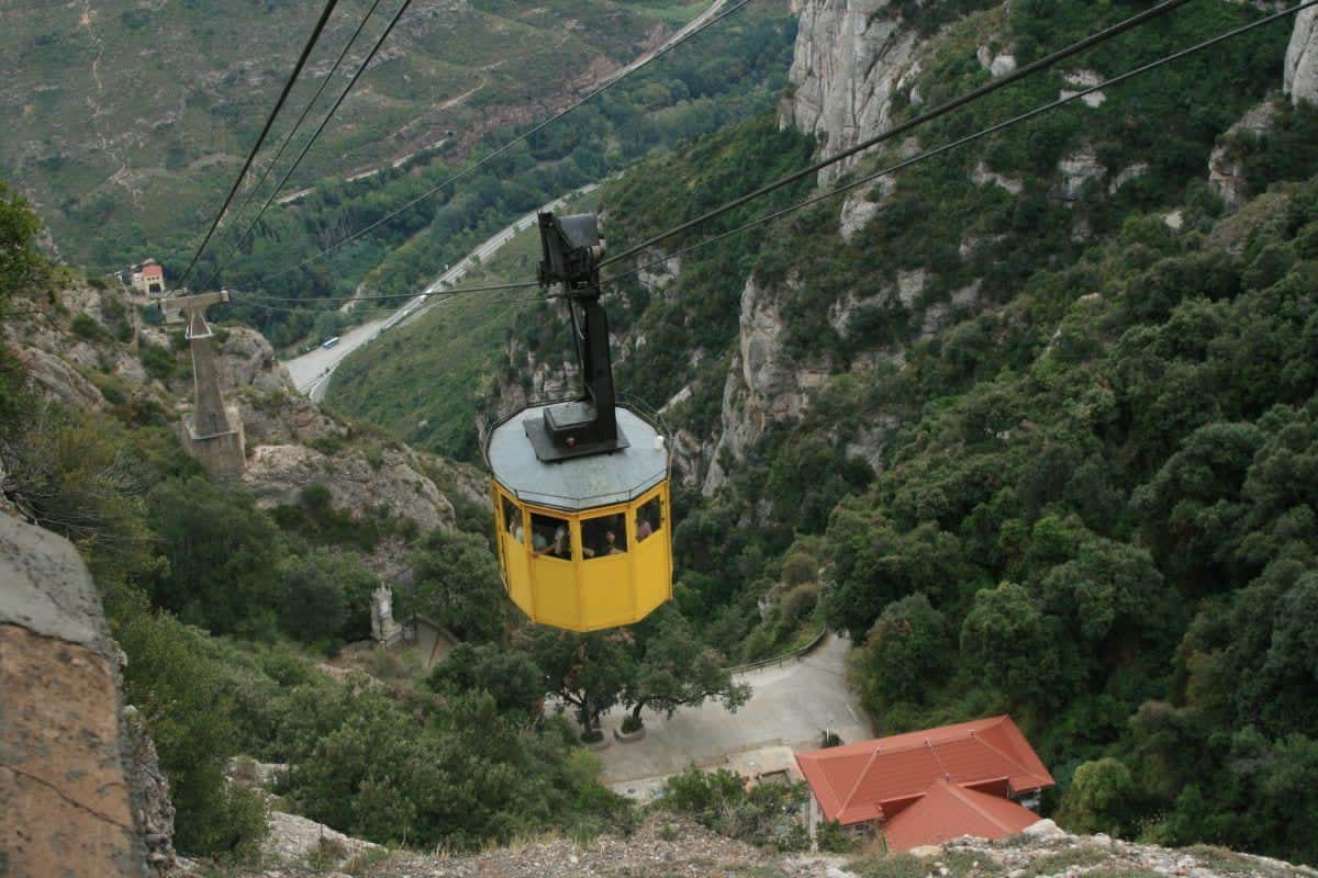 Cable Car at Montserrat Mountain