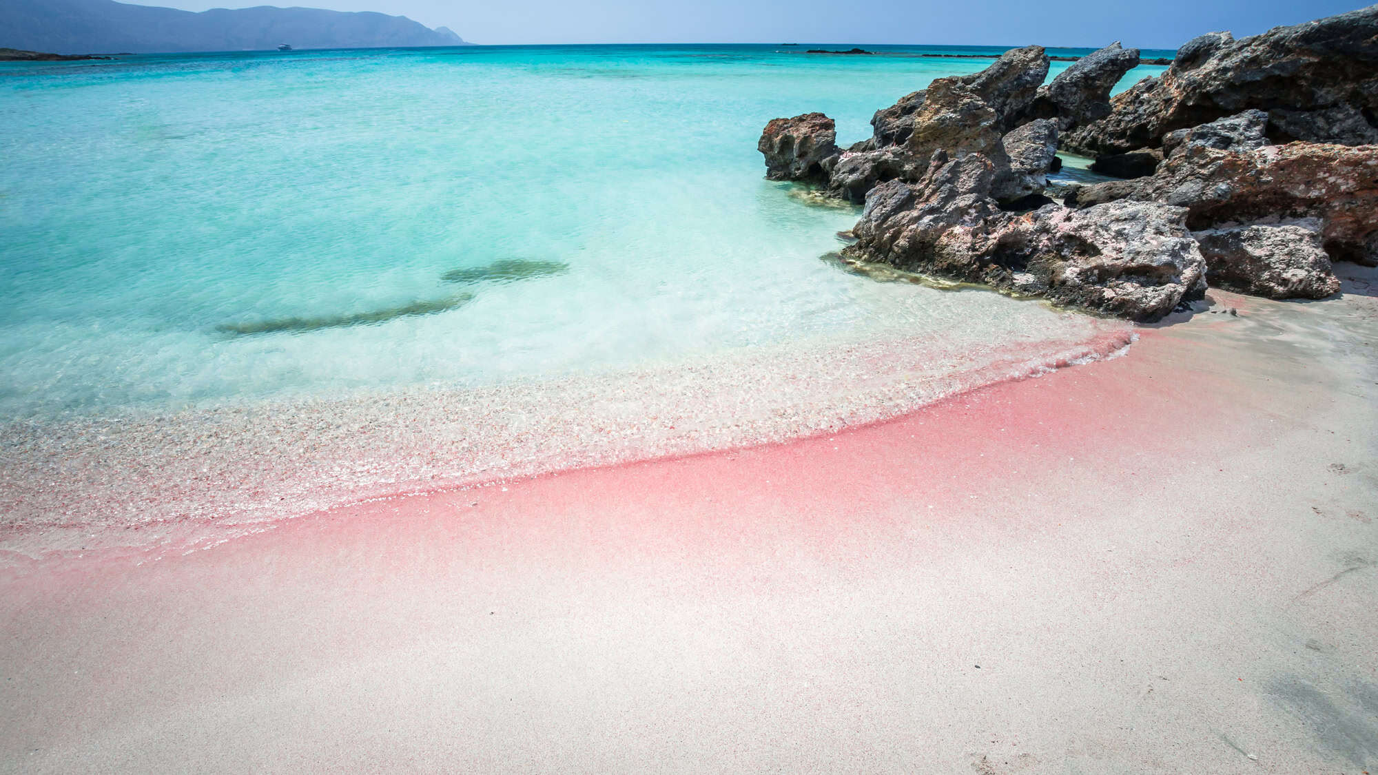 Elafonissi beach is one of the best beaches of Europe. There are pink sand.