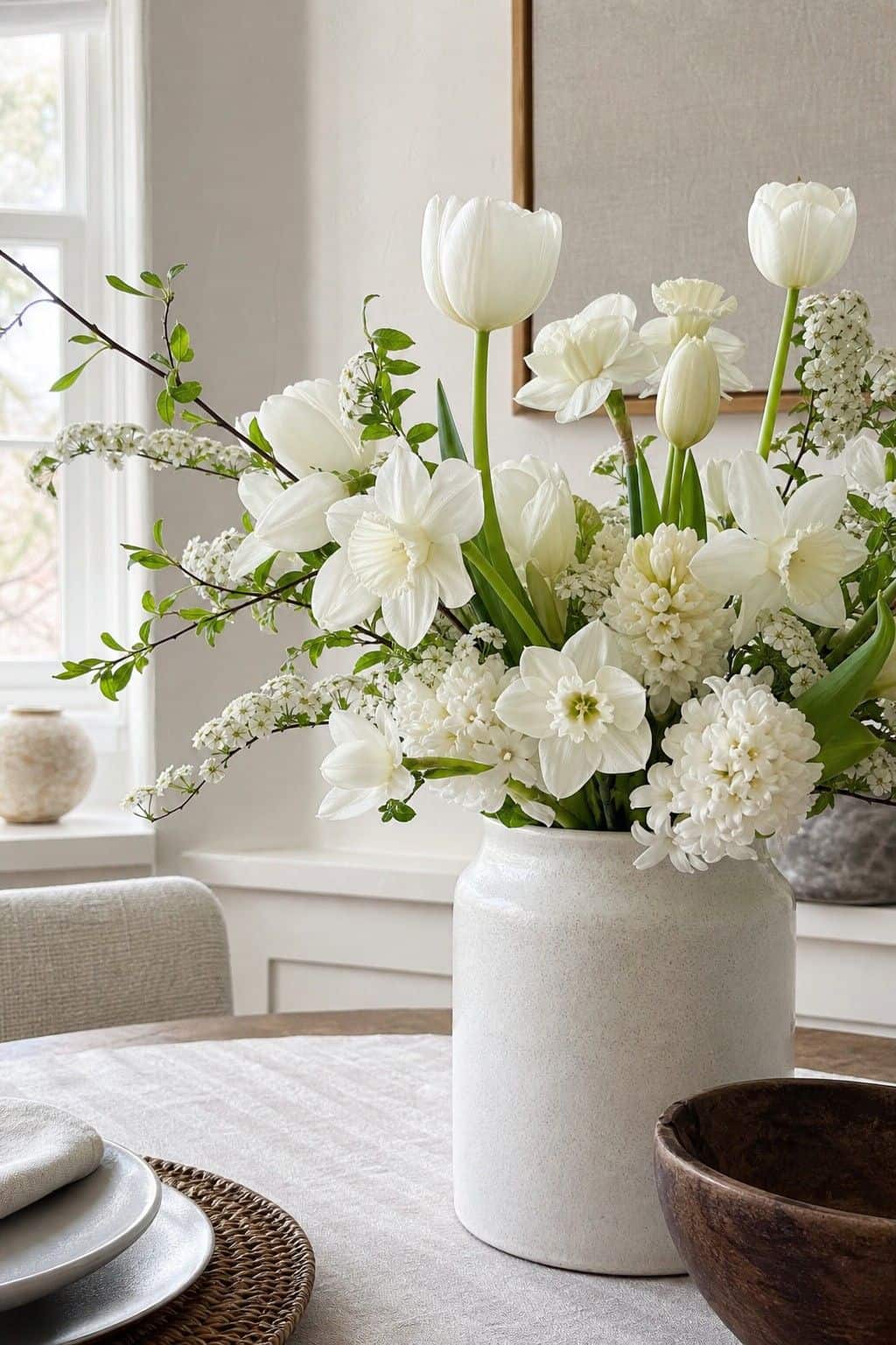 Single-Color Flower Story shown as a realistic Pretty Wild World image for 18 Easter Flower Arrangements for a Fresh Joyful Spring Home.