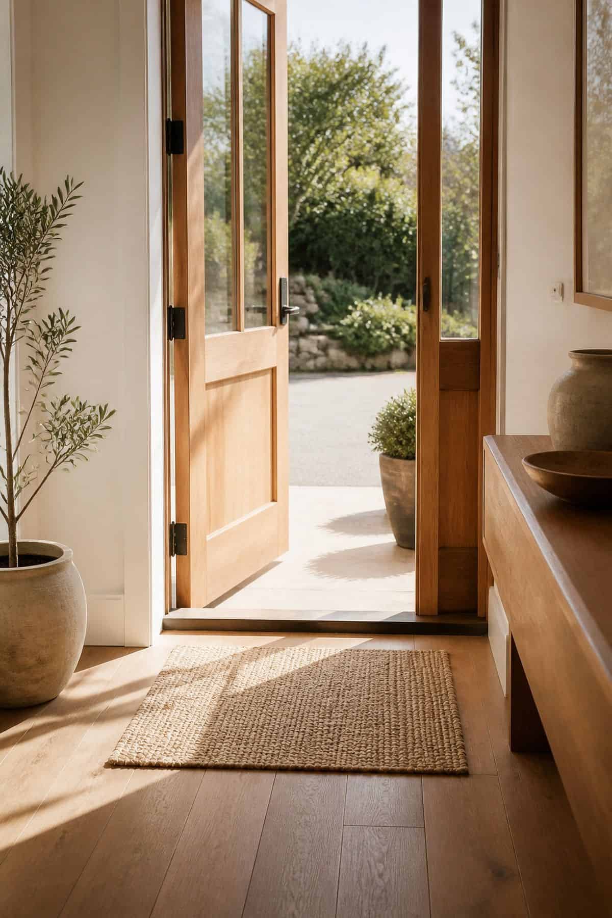 Clear Threshold shown as a realistic Pretty Wild World image for 15 Entryway Zen Home Decor Ideas for a Calm First Impression.