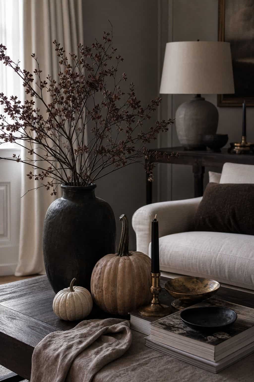Refined Halloween decor without plastic clutter