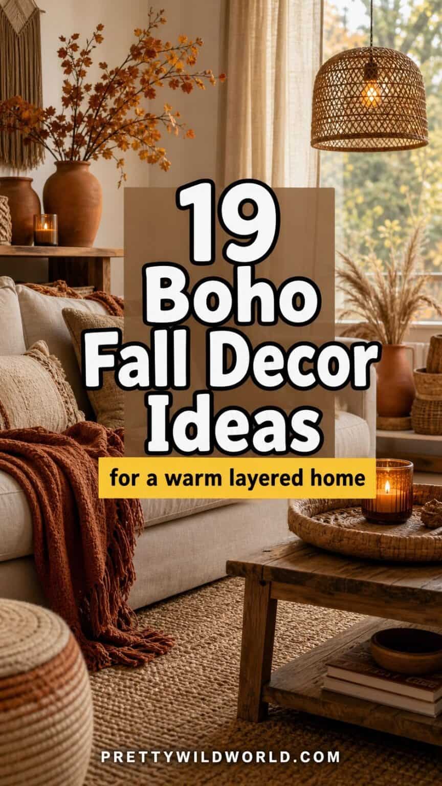 19 Boho Fall Decor Ideas for a Warm Layered Home