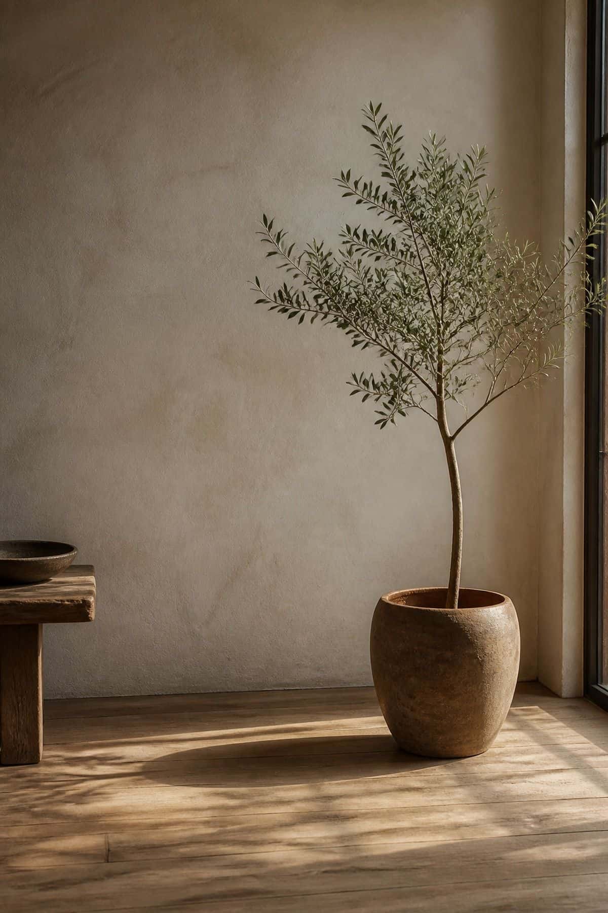 Plant With Space Around It zen home decor idea with calm natural textures