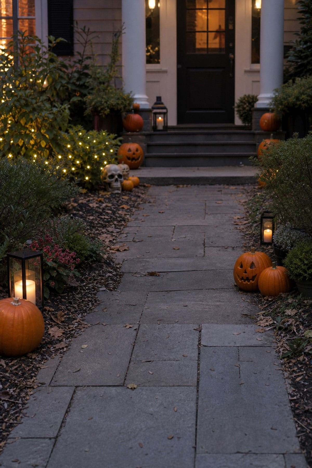 Trick-or-Treat Path Check shown as a realistic Pretty Wild World image for 18 Outdoor Halloween Decor Ideas for a Spooky Weather-Ready Yard.