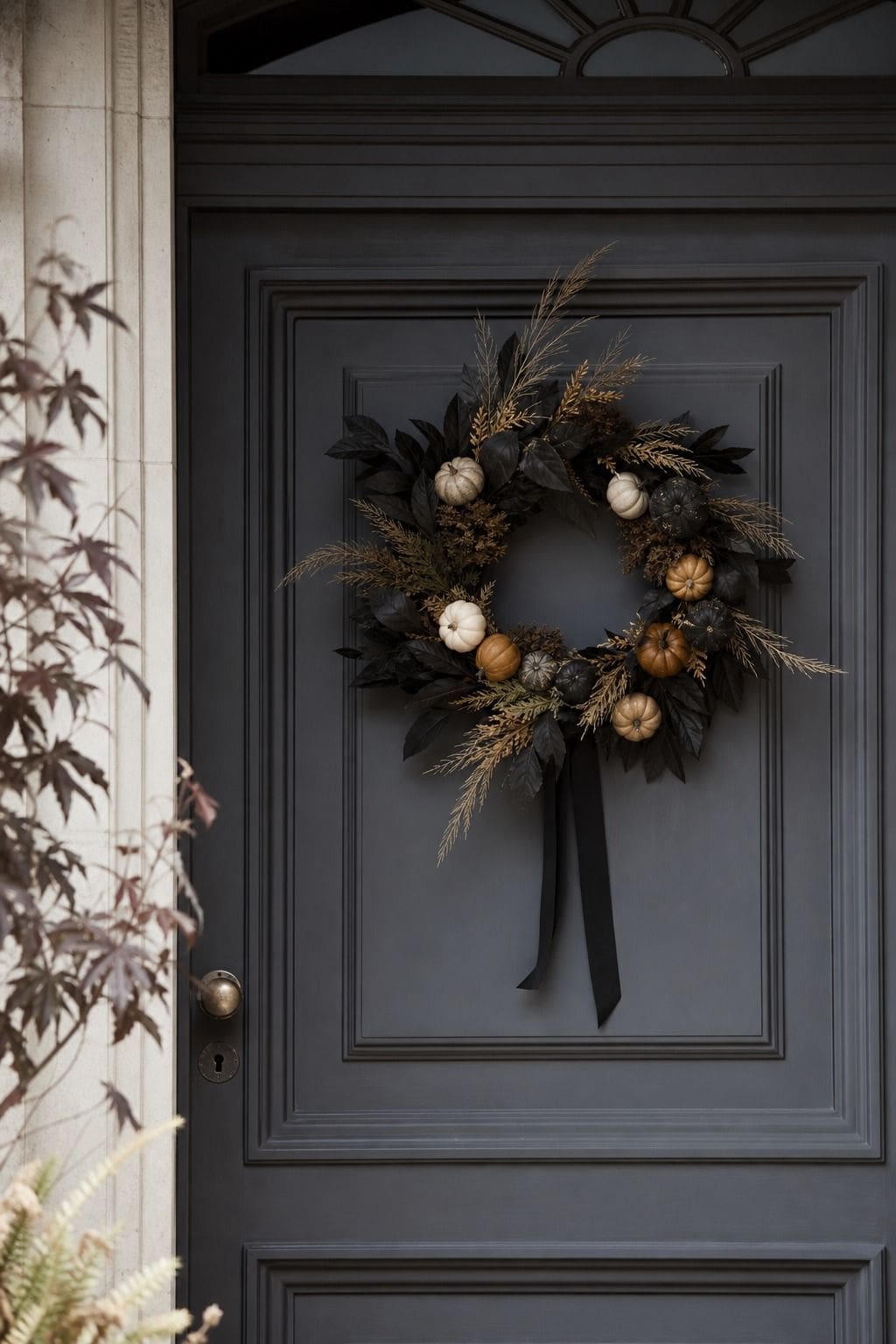 One Halloween Wreath shown as a realistic Pretty Wild World image for 15 Simple Halloween Decor Ideas That Look Stylish Fast.