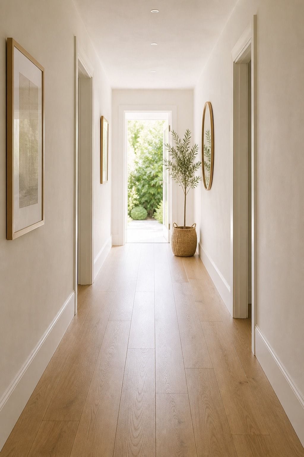 Open Floor Line shown as a realistic Pretty Wild World image for 15 Summer Hallway Decor Ideas for a Light Airy Passage.