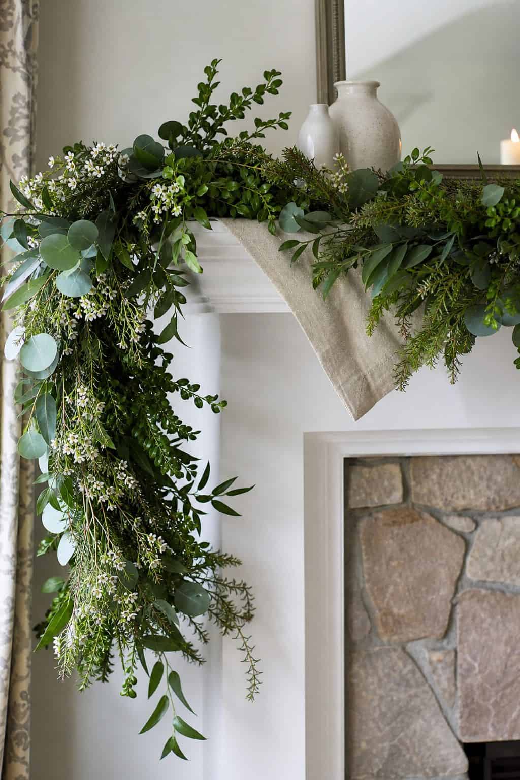 Greenery Garland shown as a realistic Pretty Wild World image for 15 Easter Garland Ideas for a Fresh Festive Home.