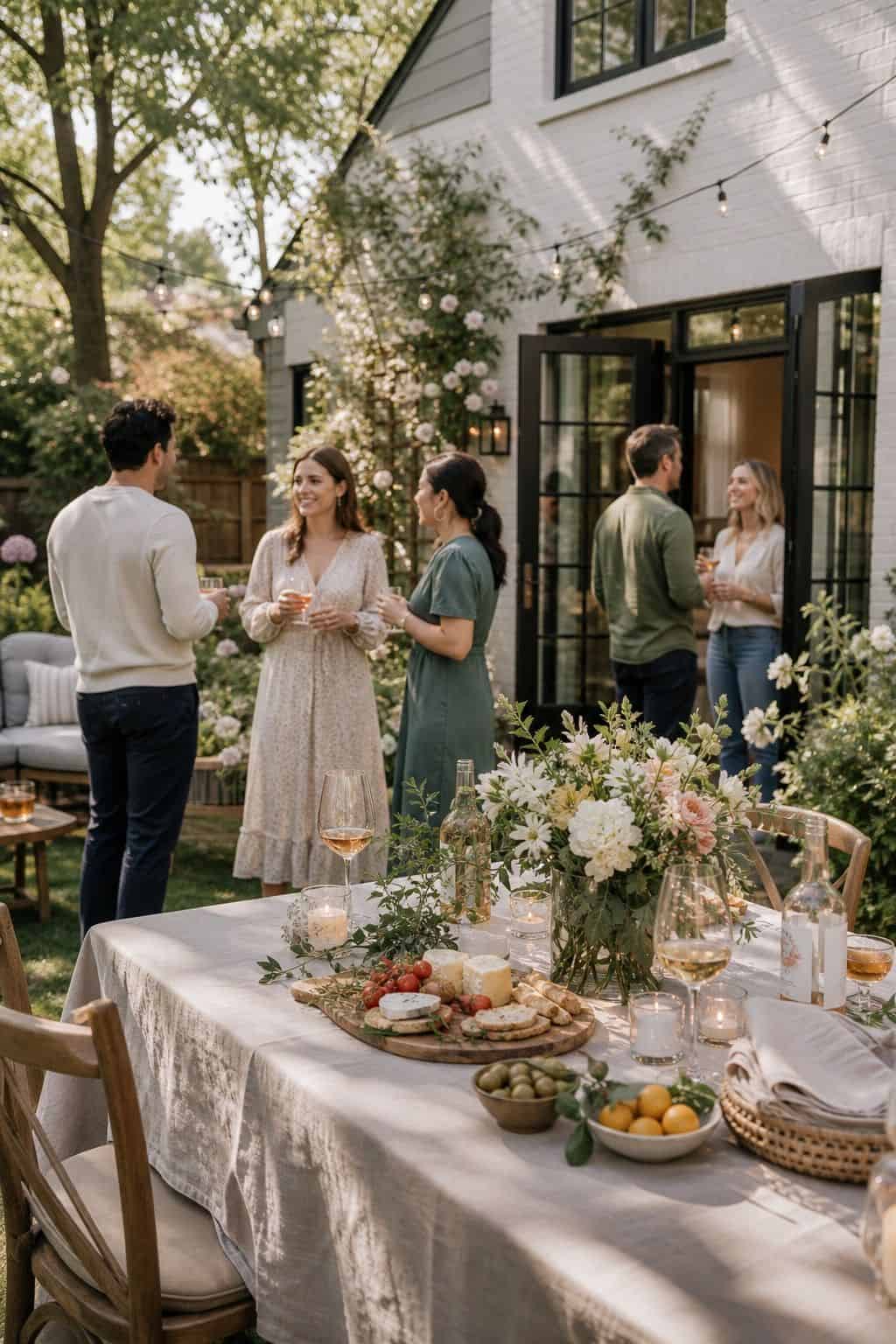 Garden Party If Weather Allows shown as a realistic Pretty Wild World image for 18 Housewarming Party Themes That Make a New Home Feel Loved.