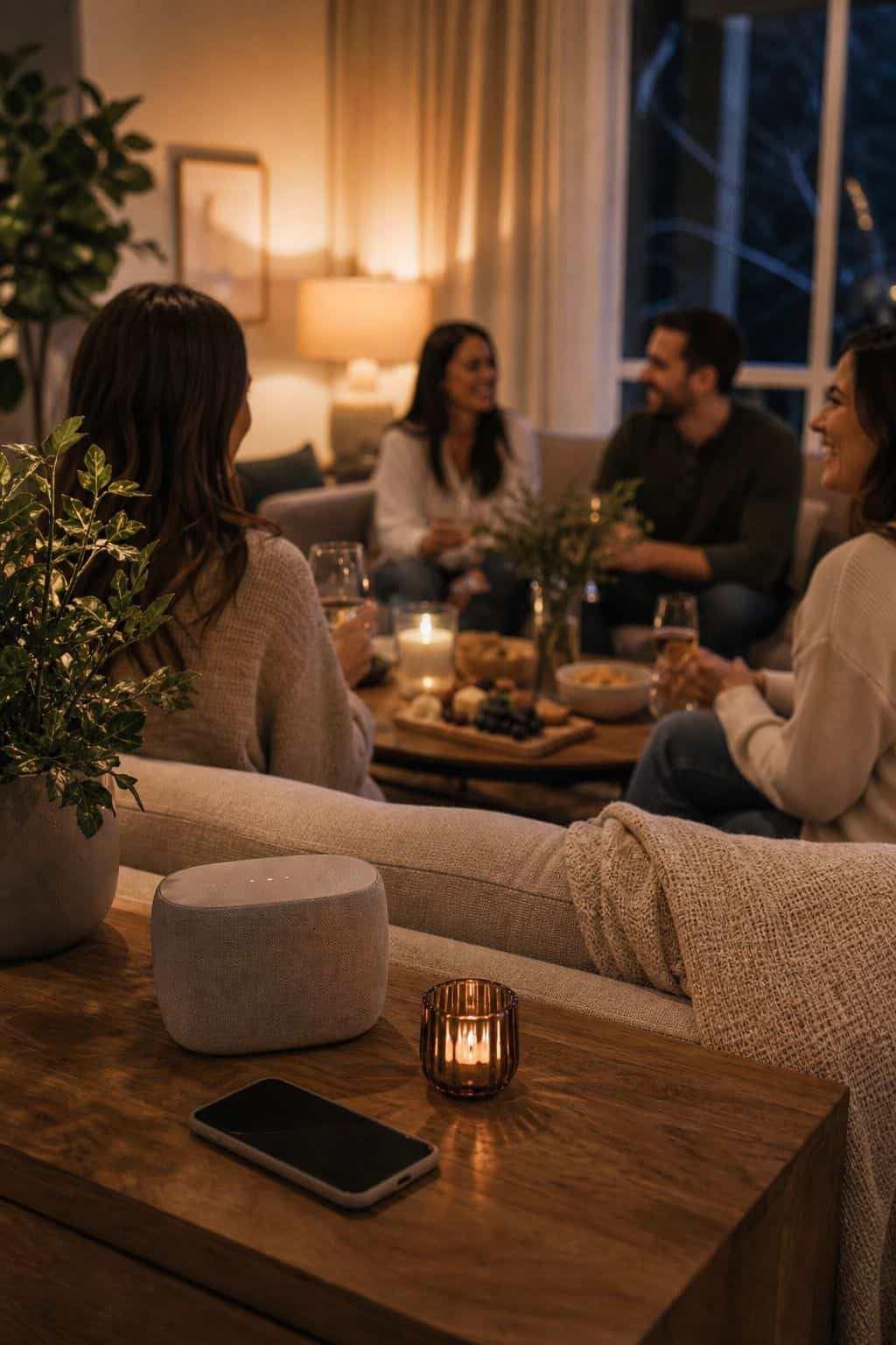 Low-Stress Playlist shown as a realistic Pretty Wild World image for 18 Housewarming Party Themes That Make a New Home Feel Loved.