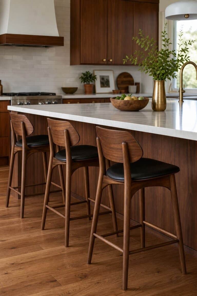 16 Mid-Century Modern Kitchen Ideas for a Warm Clean Cooking Space
