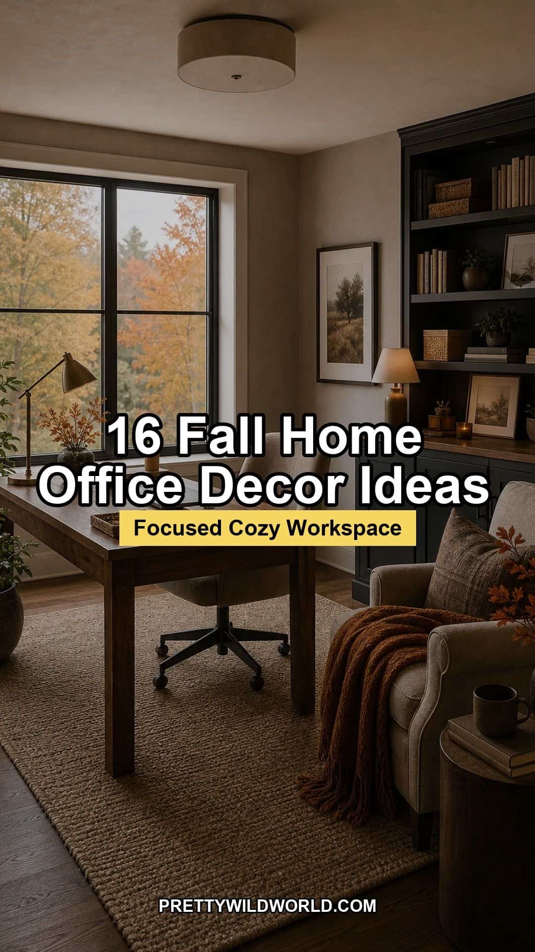 16 Fall Home Office Decor Ideas for a Focused Cozy Workspace