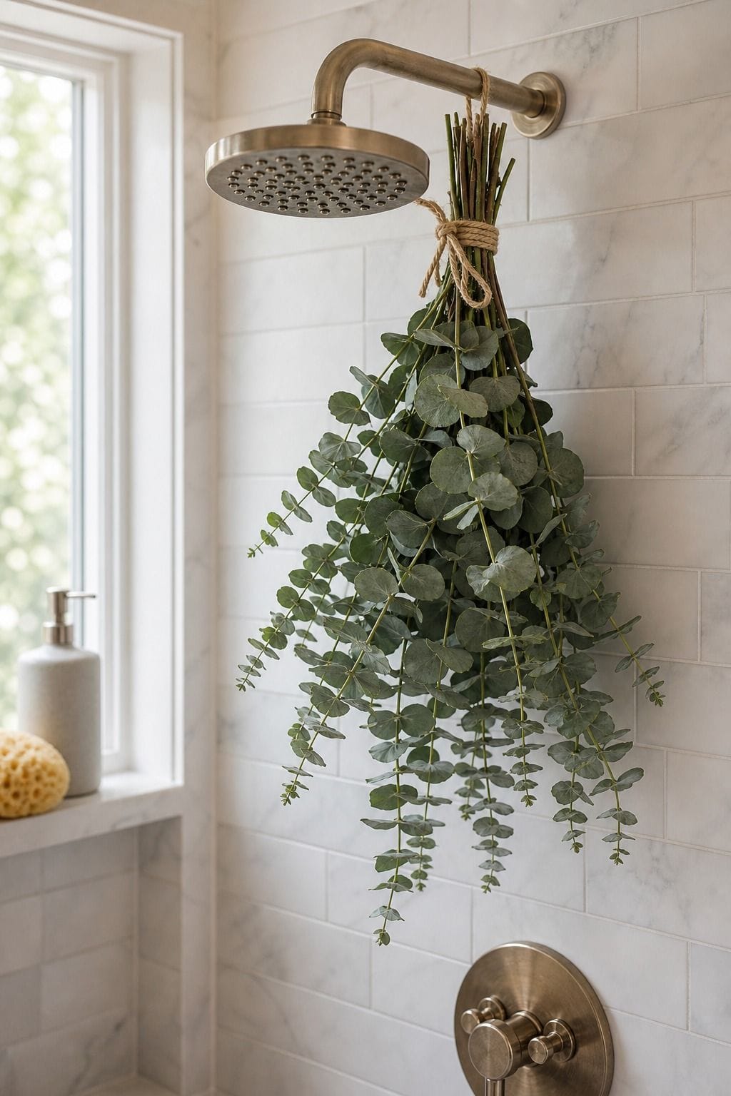 Eucalyptus Shower Bundle shown as a realistic Pretty Wild World image for 15 Spring Bathroom Decor Ideas for a Fresh Spa-Like Reset.