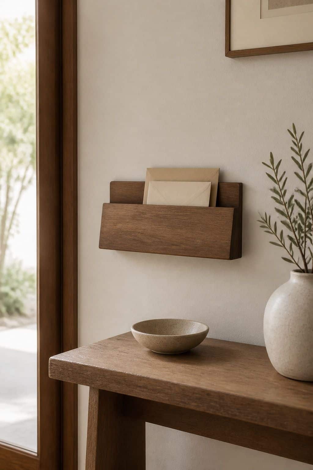 No-Pile Mail System shown as a realistic Pretty Wild World image for 16 Zen Home Entrance Decor Ideas for a Calm First Impression.