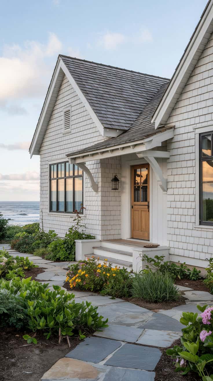 Explore coastal home exterior ideas that enhance your home's curb appeal with natural materials, light colors, and nautical accents for a serene coastal vibe.