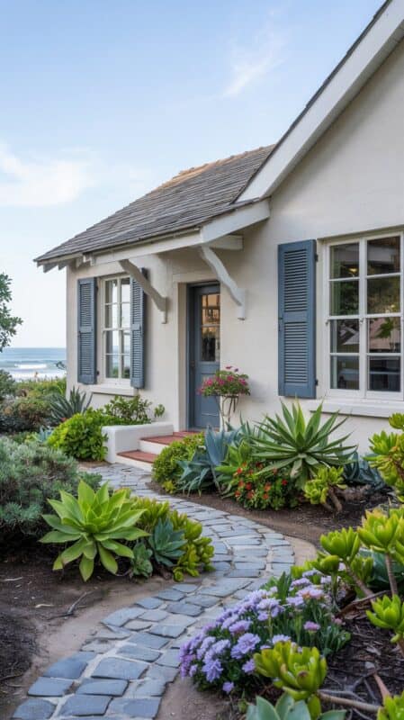 Explore coastal home exterior ideas that enhance your home's curb appeal with natural materials, light colors, and nautical accents for a serene coastal vibe.