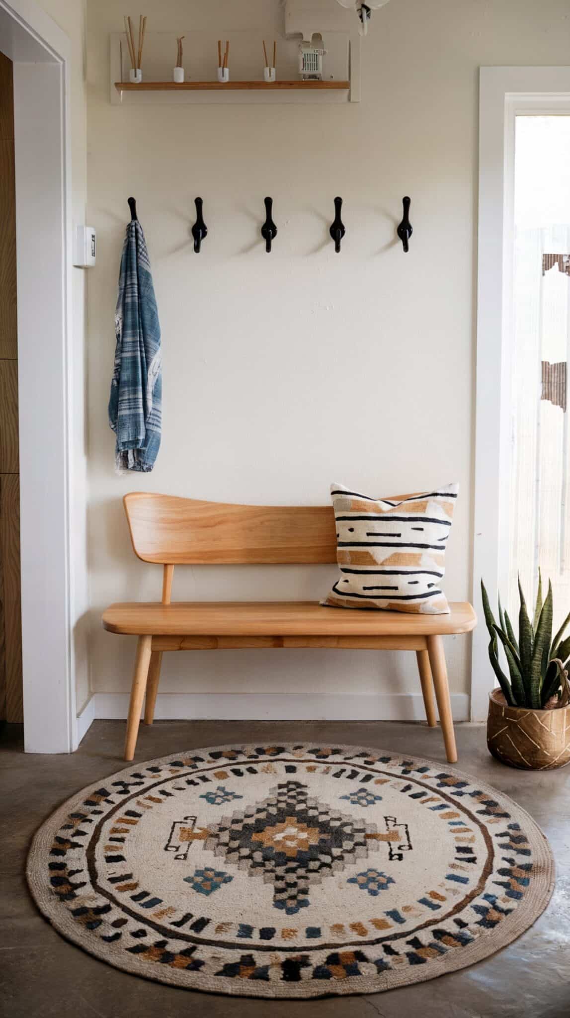 Image showcasing How to Style a Mid-Century Modern Entryway