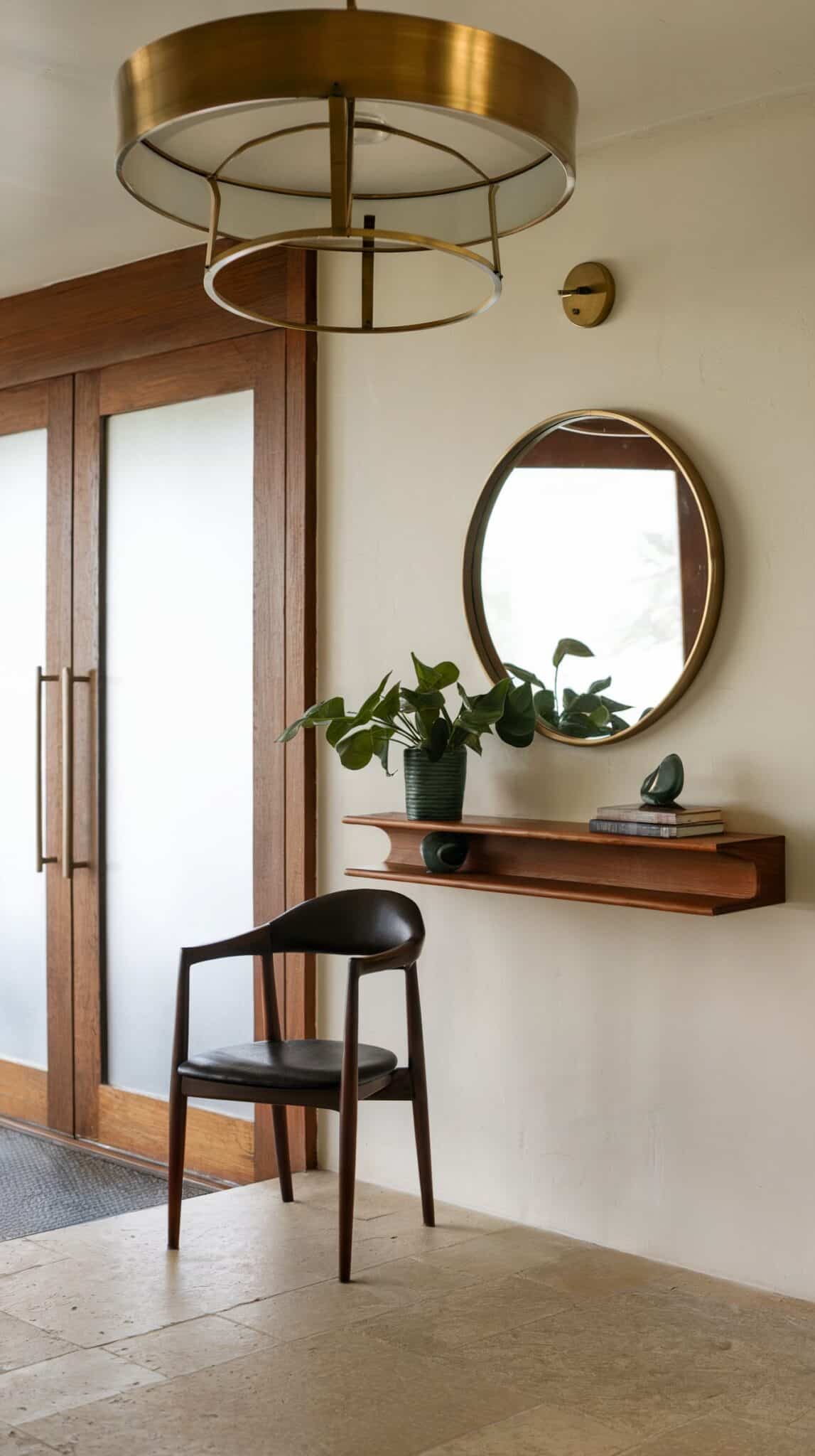 View of How to Style a Mid-Century Modern Entryway