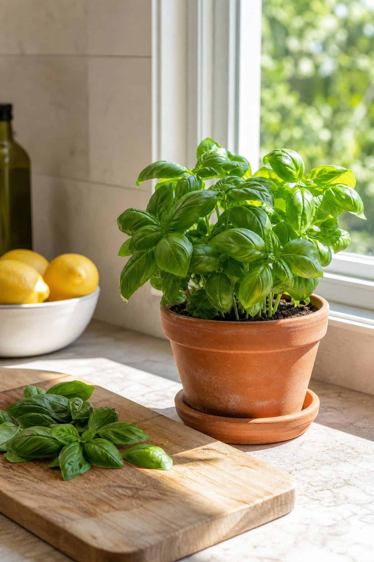 Kitchen Herb Pot shown as a realistic Pretty Wild World image for 20 Summer Home Decor Ideas for a Light Breezy Refresh.