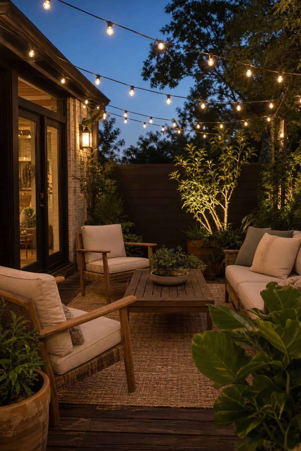 Outdoor Light String shown as a realistic Pretty Wild World image for 20 Summer Home Decor Ideas for a Light Breezy Refresh.
