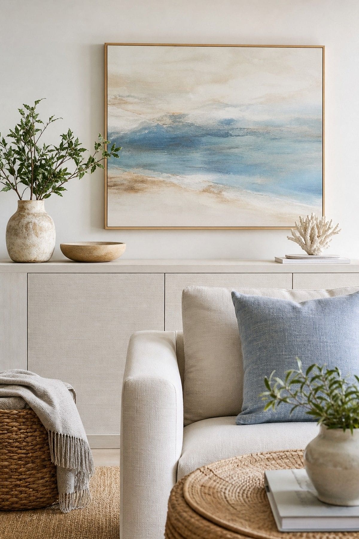 Coastal Art Without Theme shown as a realistic Pretty Wild World image for 20 Summer Home Decor Ideas for a Light Breezy Refresh.