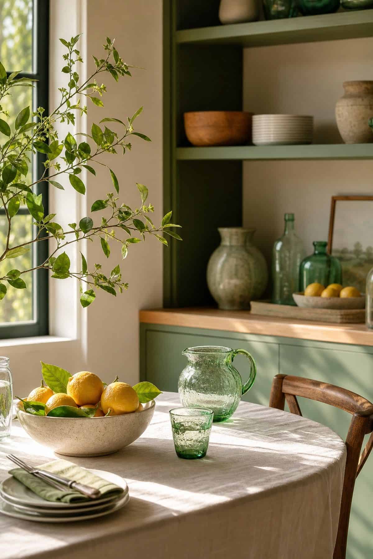 Citrus and Green Palette shown as a realistic Pretty Wild World image for 20 Summer Home Decor Ideas for a Light Breezy Refresh.