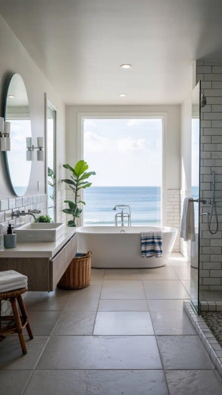 Explore coastal bathroom decor ideas that bring the beach to your home with natural materials, soothing colors, and nautical accents for a serene retreat.