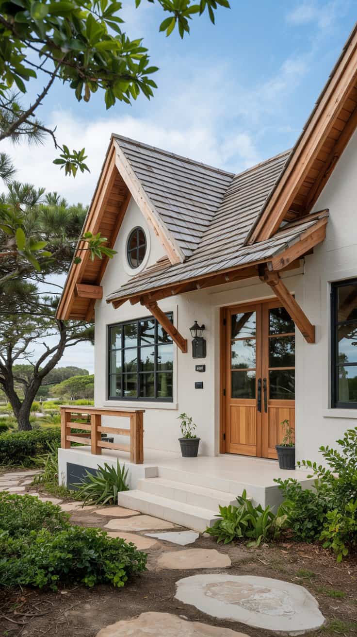 Explore coastal home exterior ideas that enhance your home's curb appeal with natural materials, light colors, and nautical accents for a serene coastal vibe.