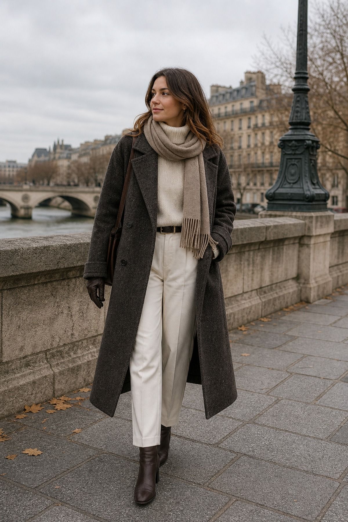 Late Fall Wool Coat Formula shown as a realistic Pretty Wild World image for 21 Europe Fall Outfits for Women for Trench Coats, Loafers, and Layered Days.