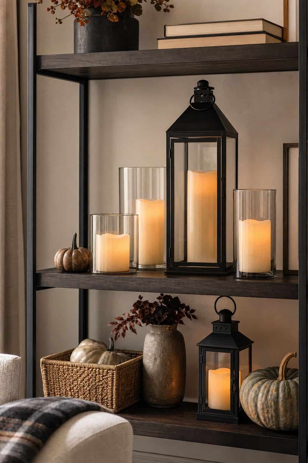 Battery Candles for Safety shown as a realistic Pretty Wild World image for 20 Halloween Decor Ideas for a Spooky Stylish Home.