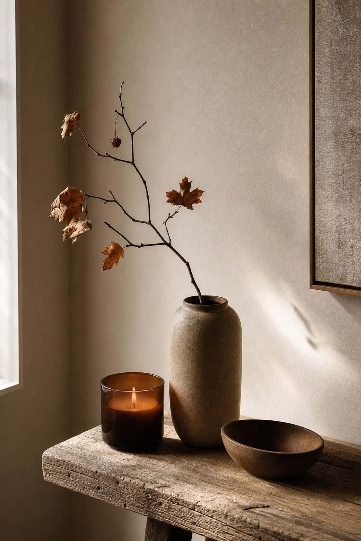 Late-Season Edit shown as a realistic Pretty Wild World image for 17 Modern Fall Decor Ideas for a Warm Minimal Home.