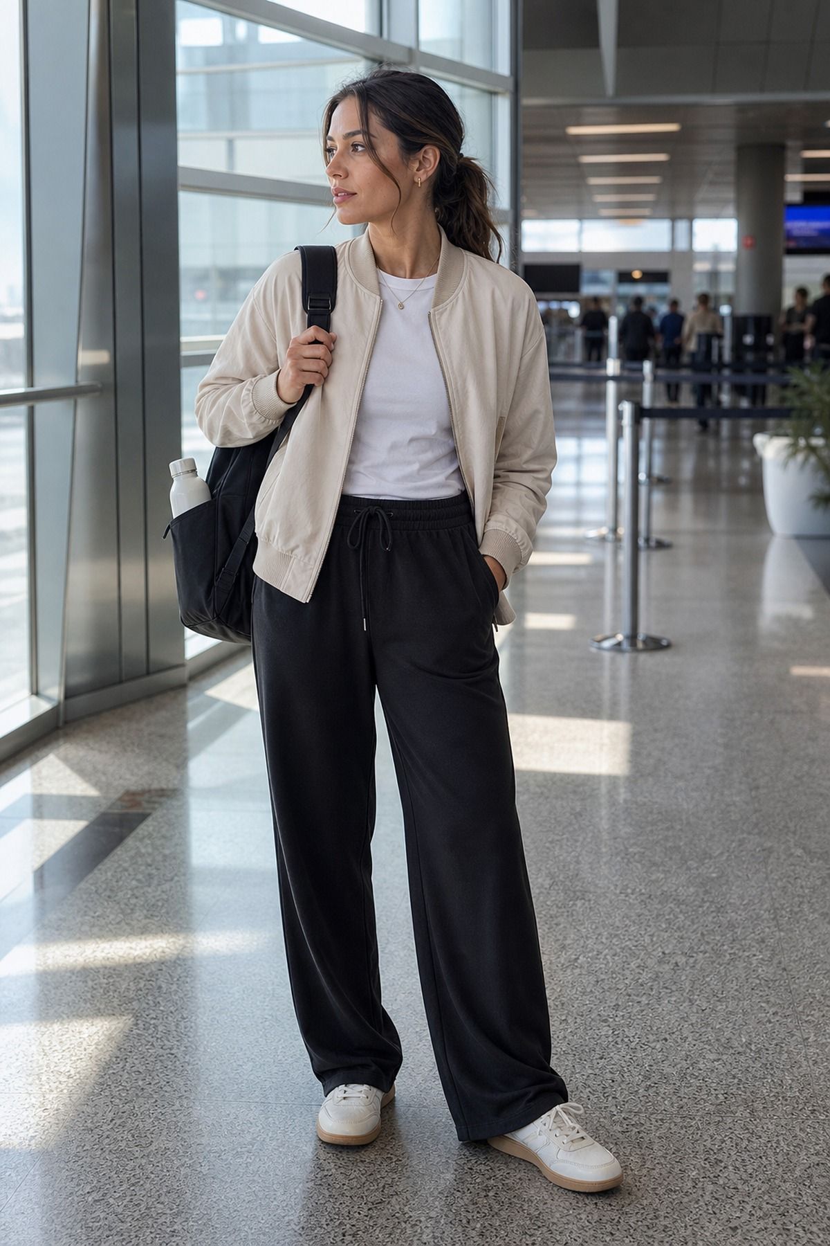 One Personal Item Travel Formula shown as a realistic Pretty Wild World image for 17 Long Haul Flight Outfit Ideas That Are Comfortable Without Looking Sloppy.