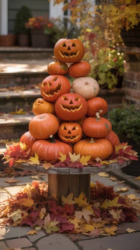 Create a spooky yet stylish home with fall Halloween decor ideas like pumpkin topiaries, LED lanterns, skeleton displays, leaf garlands, and creepy wreaths to celebrate the season.
