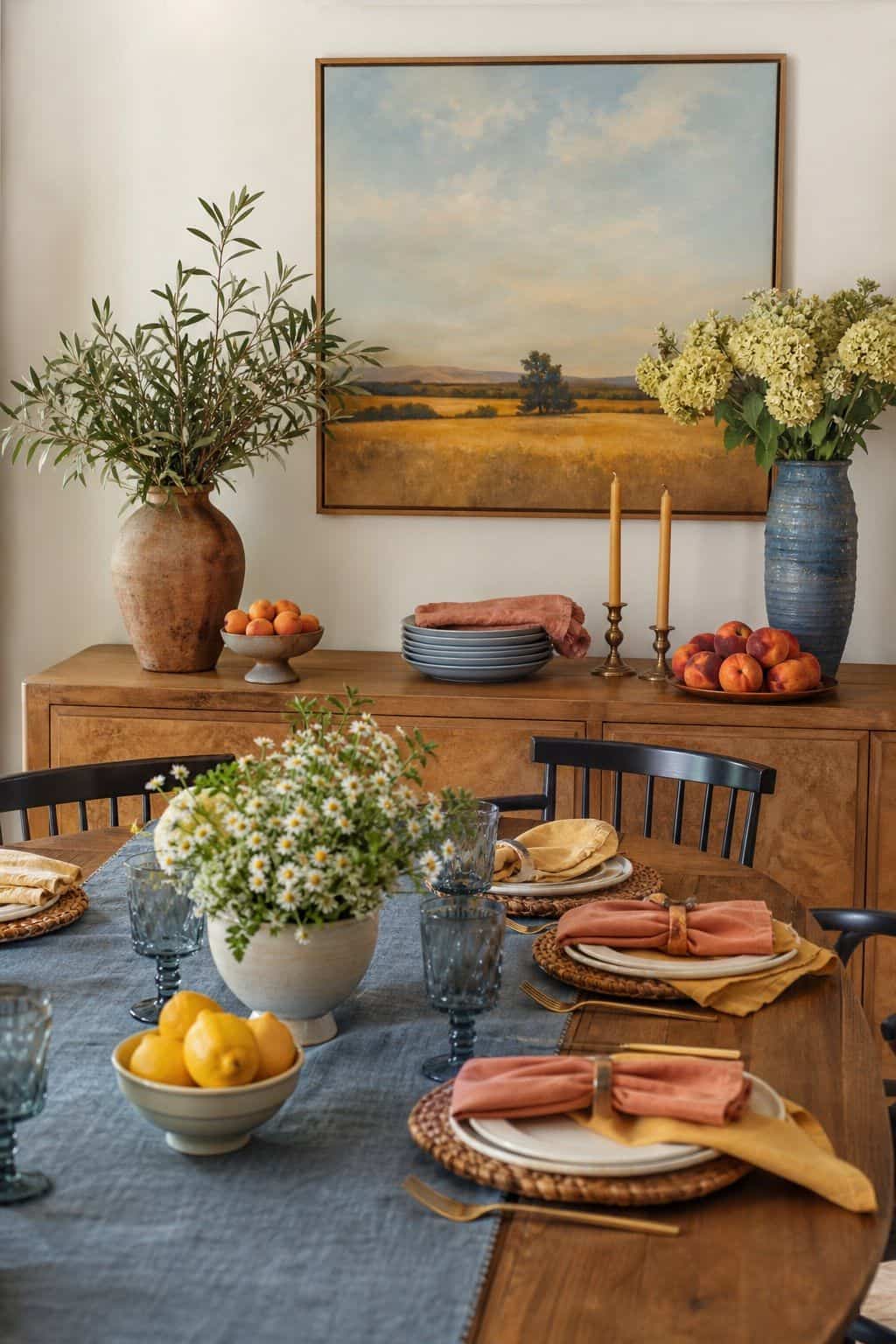 Round Table Centerpiece shown as a realistic Pretty Wild World image for 19 Thanksgiving Centerpiece Ideas That Keep the Table Easy.