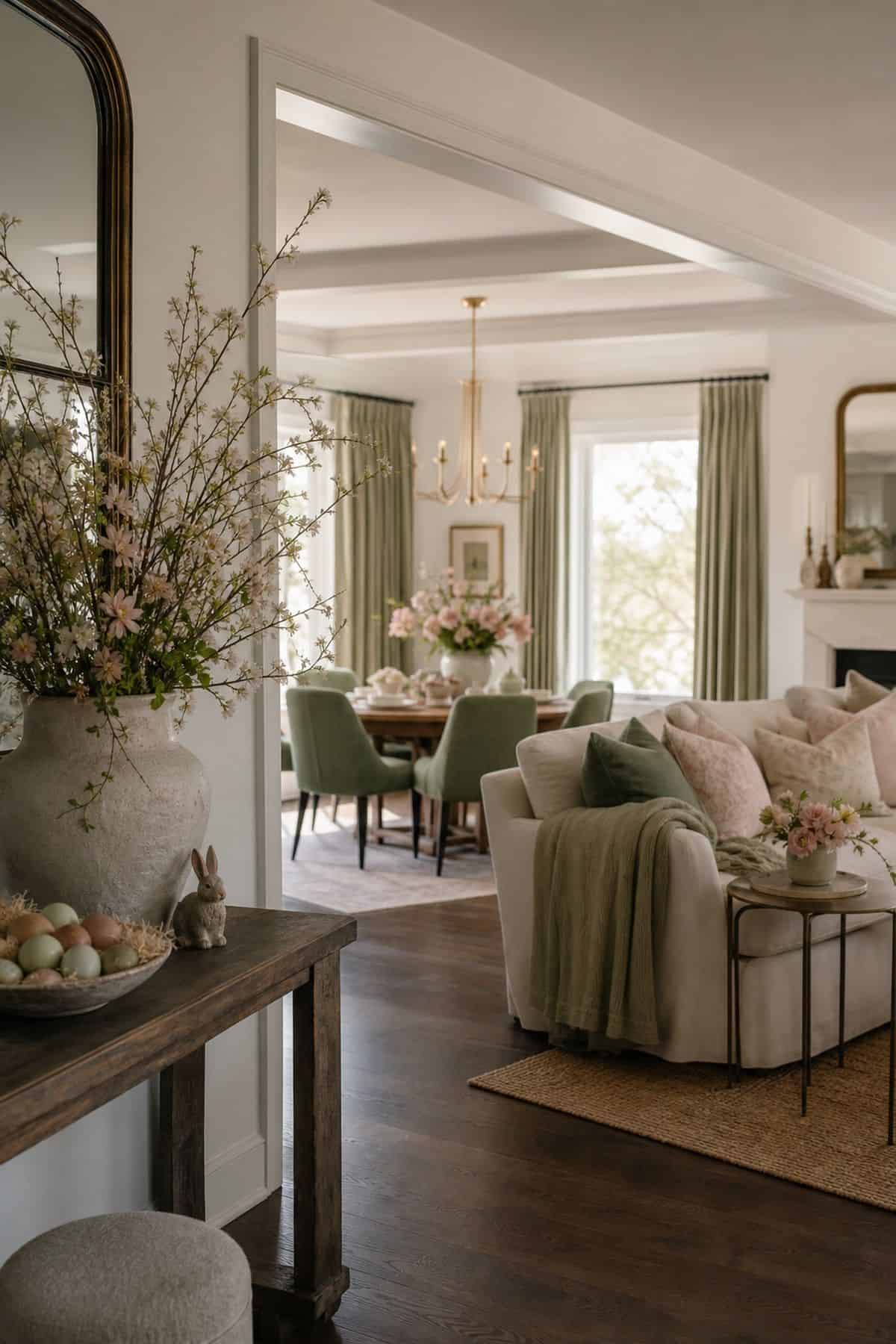 One Room-to-Room Color Thread Easter home decor styled in a realistic spring interior.