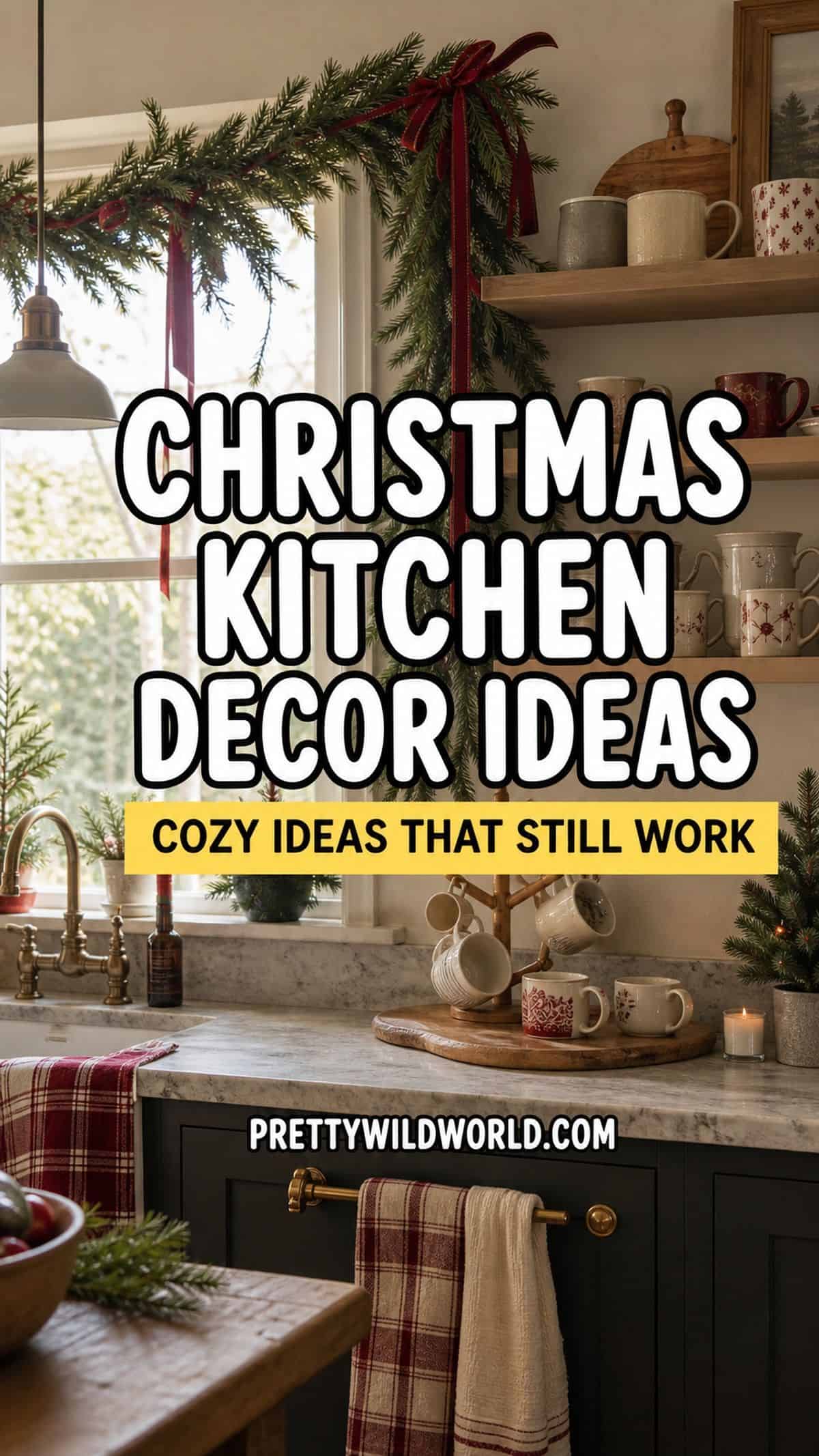 Christmas kitchen decor ideas Pinterest pin