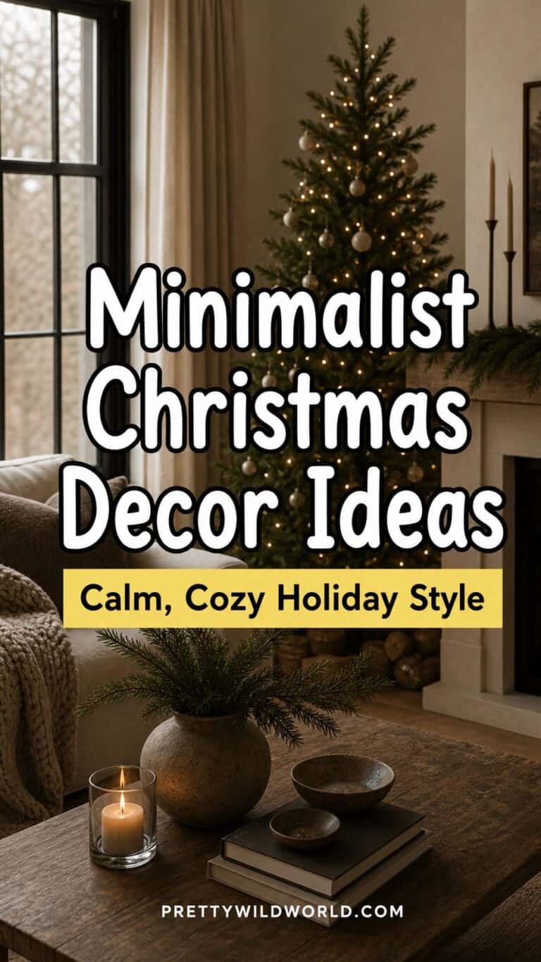 Minimalist Christmas decor ideas Pinterest pin
