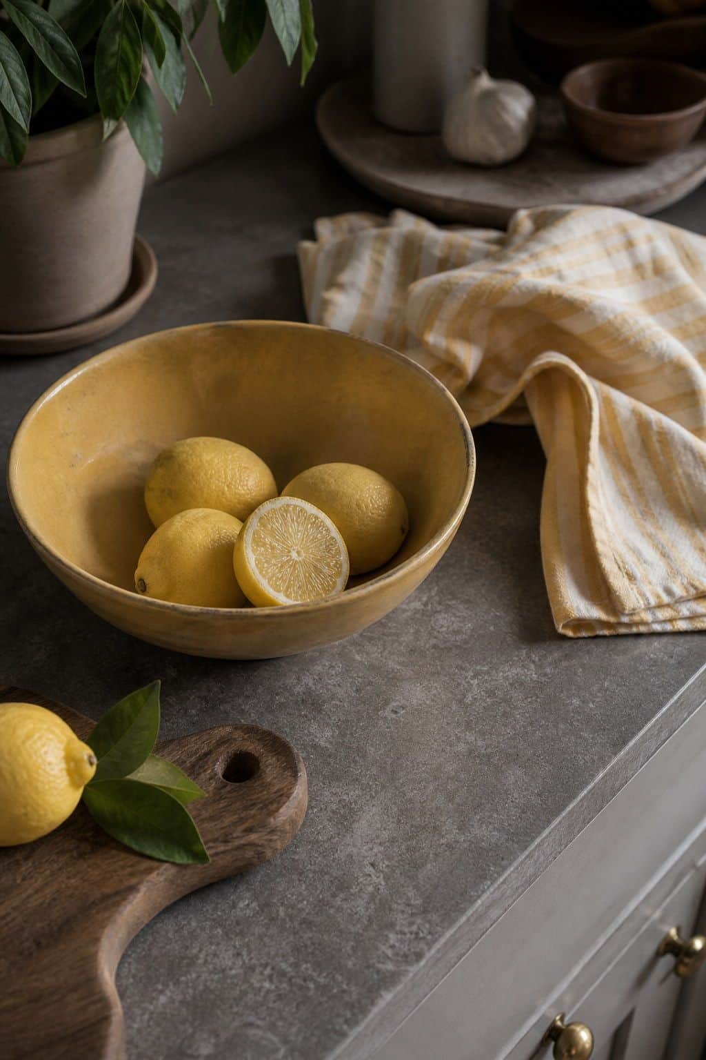 Summer kitchen decor with one useful color moment