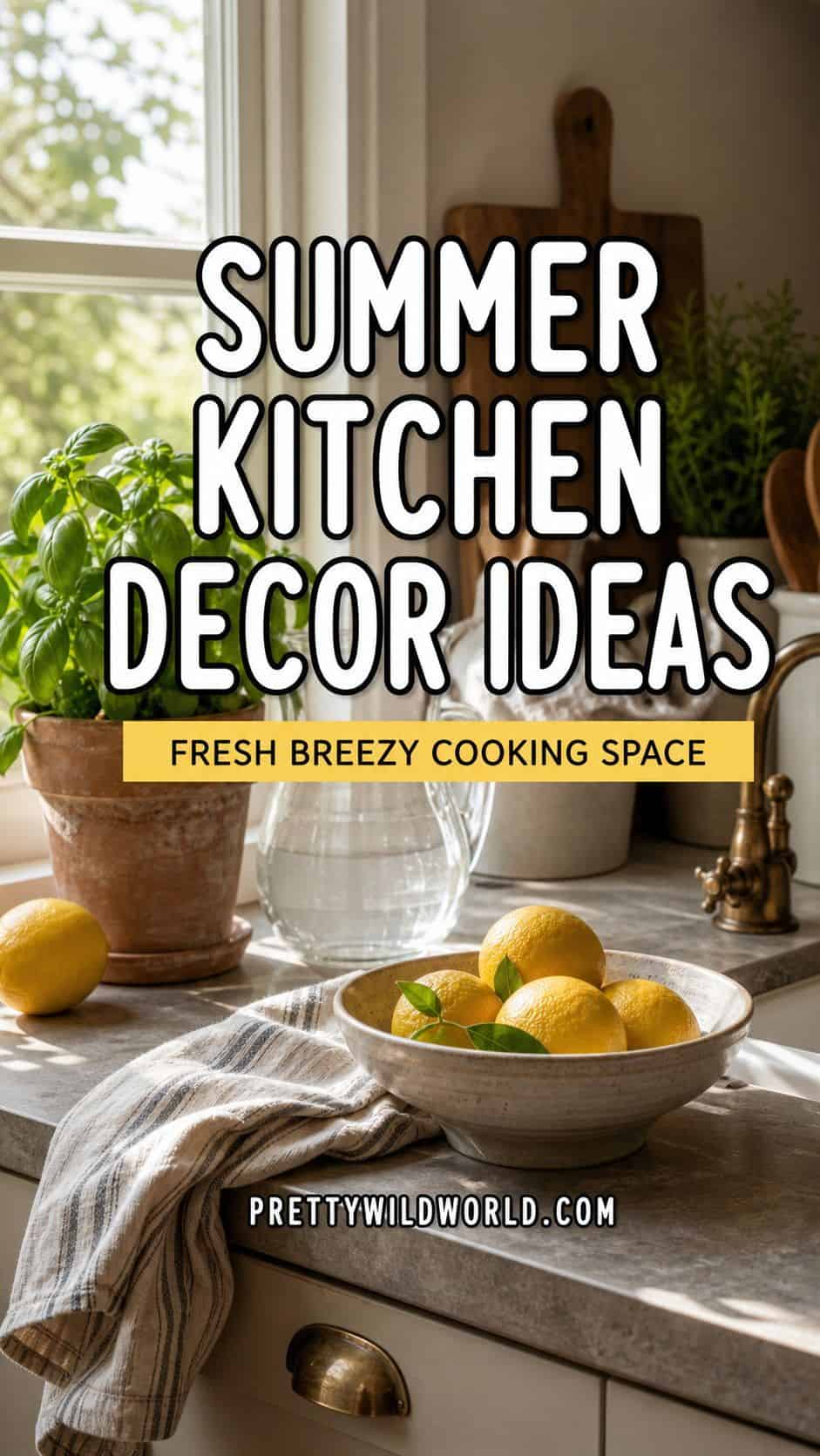 Summer kitchen decor ideas Pinterest pin