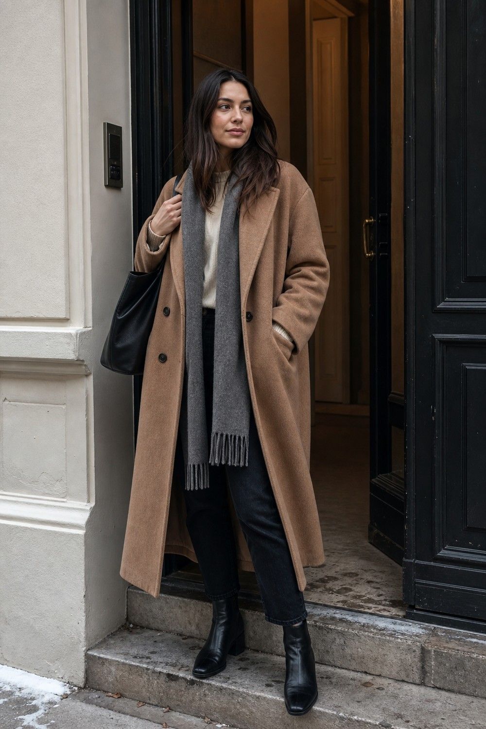 Long Wool Coat shown as a realistic Pretty Wild World image for 21 Basic Clothes Essentials That Make Getting Dressed Easier.