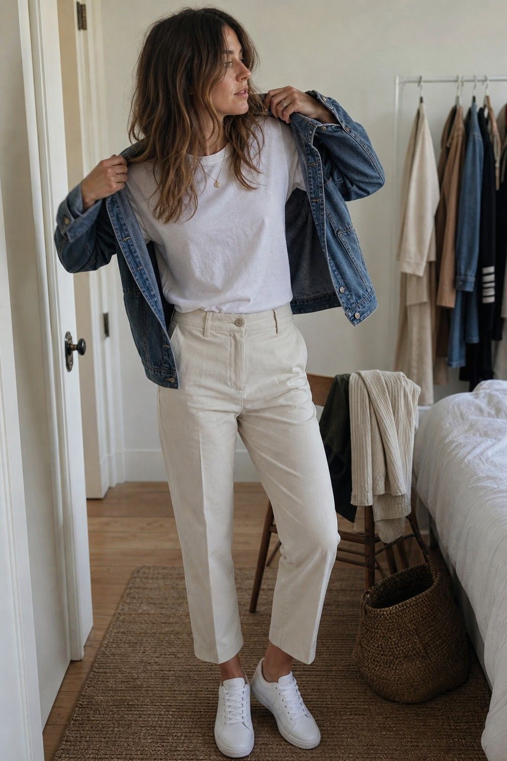 One Outfit Saving Layer shown as a realistic Pretty Wild World image for 21 Basic Clothes Essentials That Make Getting Dressed Easier.