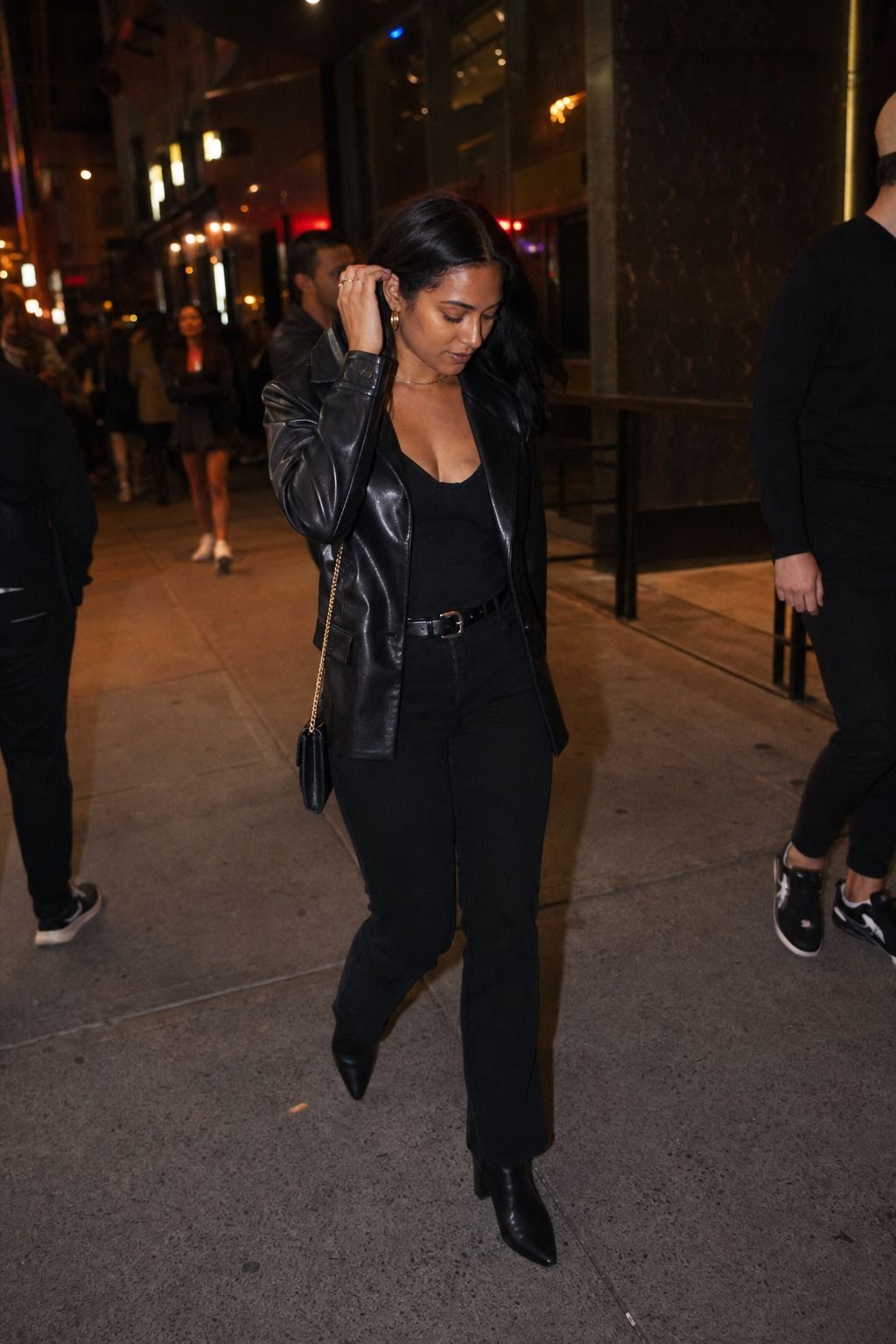 Concert Night Black Outfit shown as a realistic Pretty Wild World image for 17 Downtown Outfit Ideas That Nail the City-Cool Aesthetic.