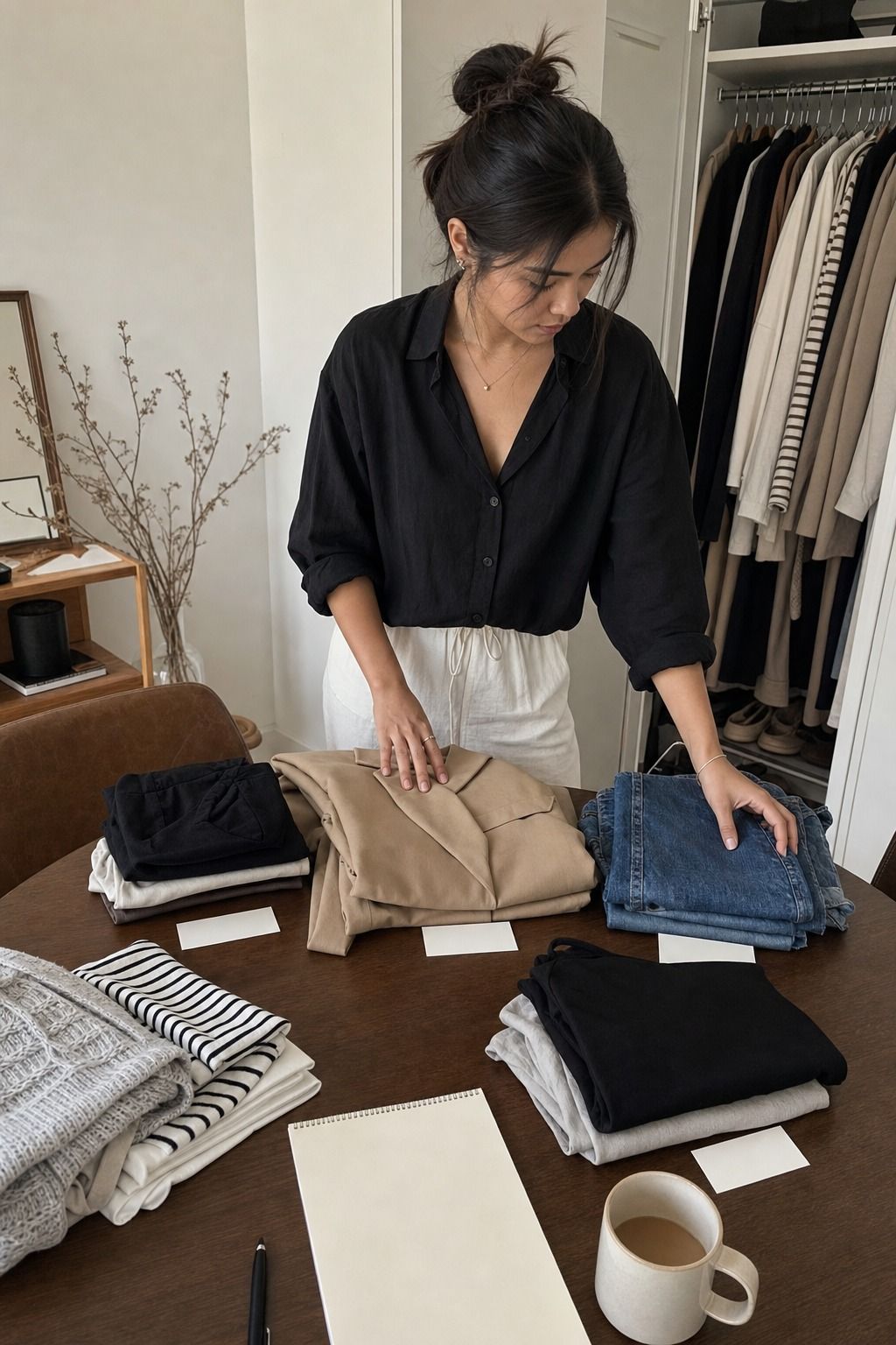 Define Your Real Weekly Categories shown as a realistic Pretty Wild World image for 21 Steps for How to Build a Capsule Wardrobe That Actually Works for Your Life.