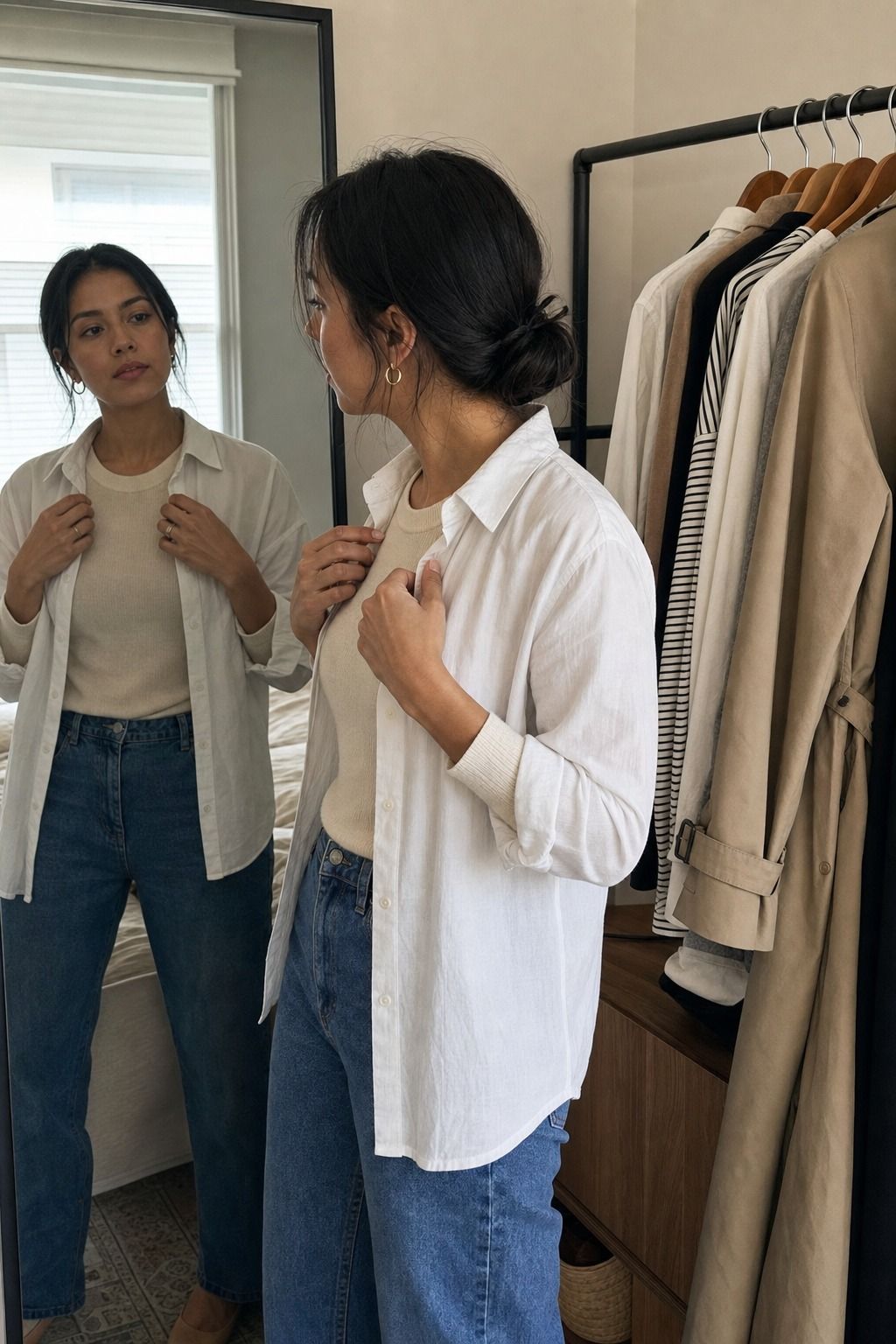 Choose Tops That Layer Smoothly shown as a realistic Pretty Wild World image for 21 Steps for How to Build a Capsule Wardrobe That Actually Works for Your Life.